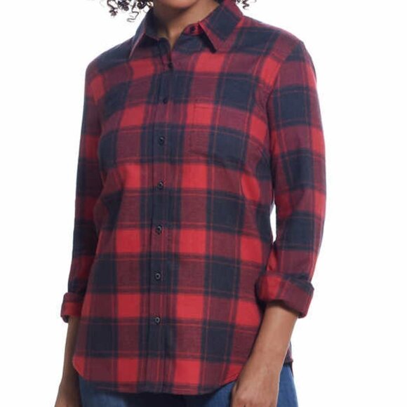 NWT - Weatherproof Vintage Ladies' Red and Black Flannel Shirt – Size M - Picture 1 of 6